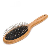 HKM-1585213 Bamboo Handle Pet Comb with Stainless Steel Needles for Dogs and Cats