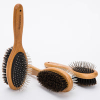 HKM-1585213 Bamboo Handle Pet Comb with Stainless Steel Needles for Dogs and Cats