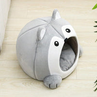 HKM-1585853 Cozy Fox-Shaped Indoor Cat Bed with Removable Cushion in Various Sizes