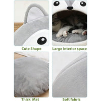 HKM-1585853 Cozy Fox-Shaped Indoor Cat Bed with Removable Cushion in Various Sizes