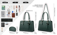 HKM-158739 Spacious Laptop Tote Bag and Crossbody Purse Set for 15.6-Inch Computers