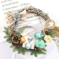 HKM-158803 Christmas Wreath for Door or Window - Plush Cloth and Plastic, 30cm