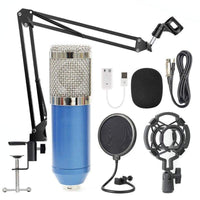 HKM-158867 BM-800 Condenser Microphone Set with USB Sound Card and Accessories for Home, Studio, KTV, and Videos