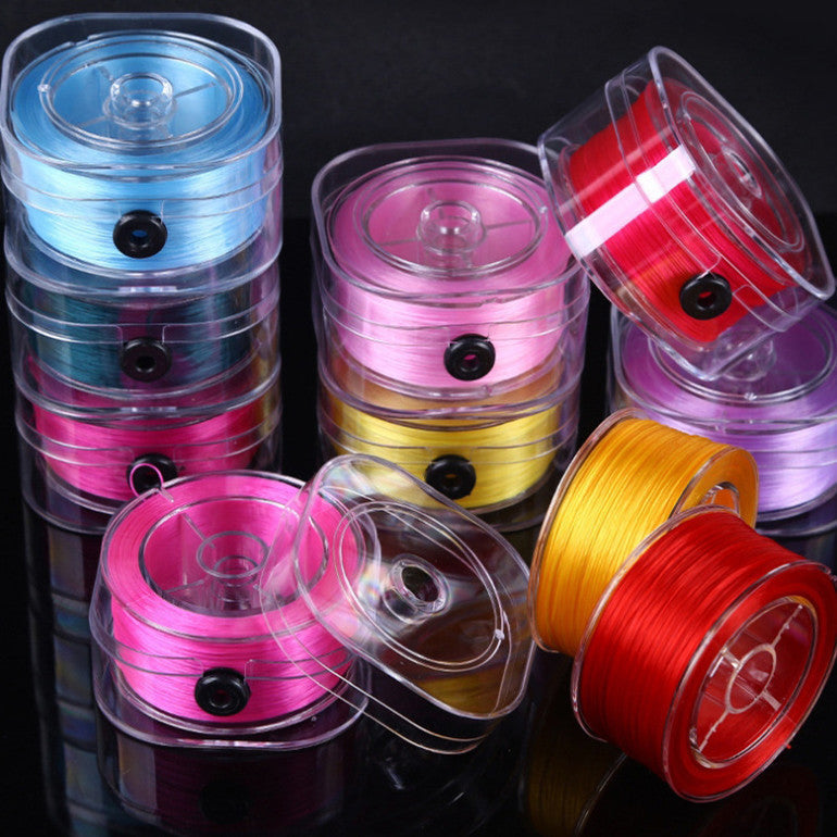 HKM-158867 Flat Spandex Elastic Thread for DIY Beading - 85m Length in Various Colors