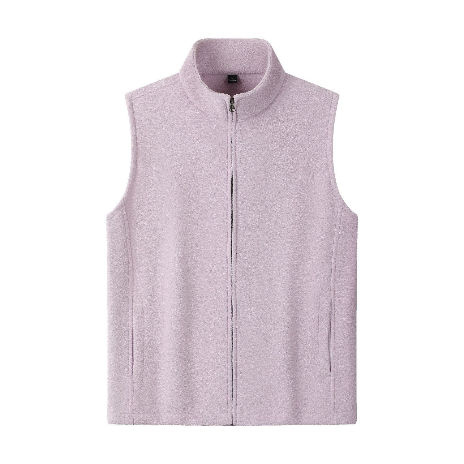 HKM-1589053 Double-Sided Fleece Cardigan with Zipper and Stand Collar for Men