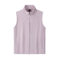 HKM-1589053 Double-Sided Fleece Cardigan with Zipper and Stand Collar for Men