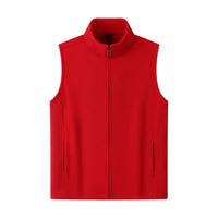 HKM-1589053 Double-Sided Fleece Cardigan with Zipper and Stand Collar for Men