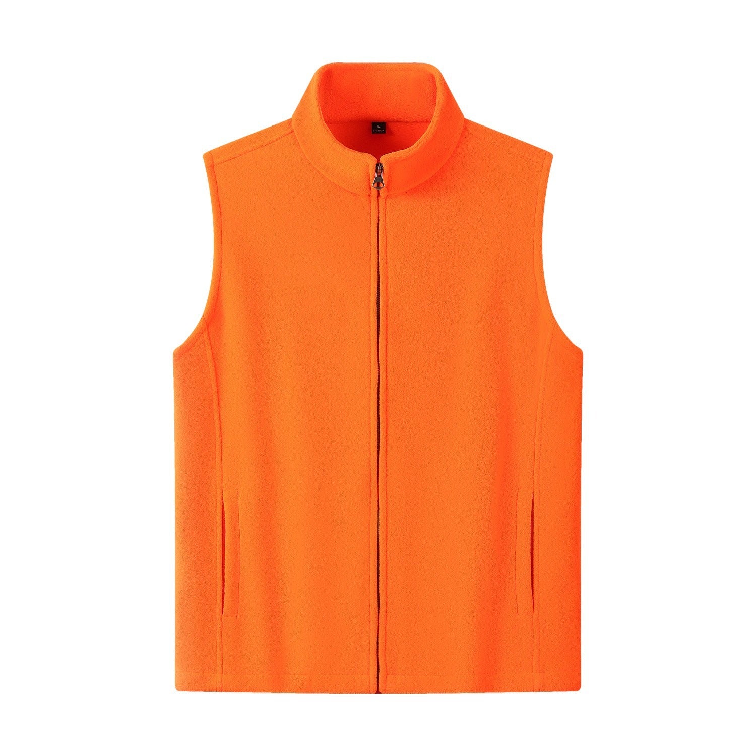 HKM-1589053 Double-Sided Fleece Cardigan with Zipper and Stand Collar for Men