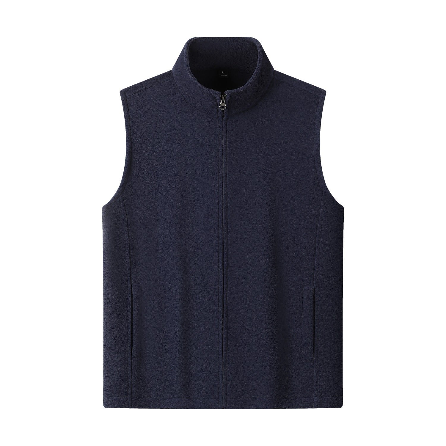 HKM-1589053 Double-Sided Fleece Cardigan with Zipper and Stand Collar for Men