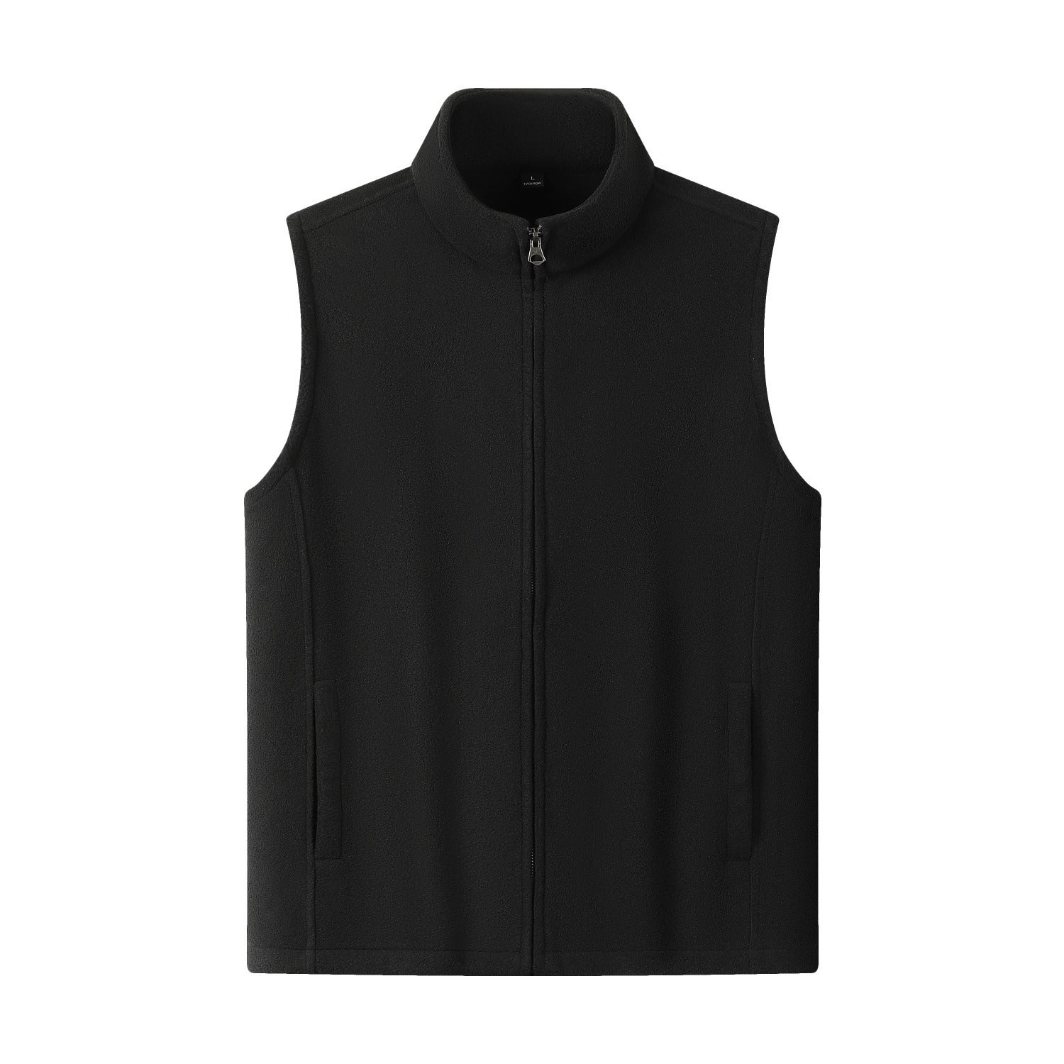 HKM-1589053 Double-Sided Fleece Cardigan with Zipper and Stand Collar for Men