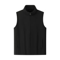 HKM-1589053 Double-Sided Fleece Cardigan with Zipper and Stand Collar for Men