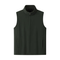 HKM-1589053 Double-Sided Fleece Cardigan with Zipper and Stand Collar for Men
