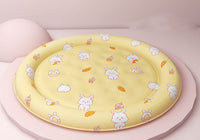 HKM-1589437 Round Cold Gel Ice Mat for Pets - Soft, Washable, Cute Cartoon Design