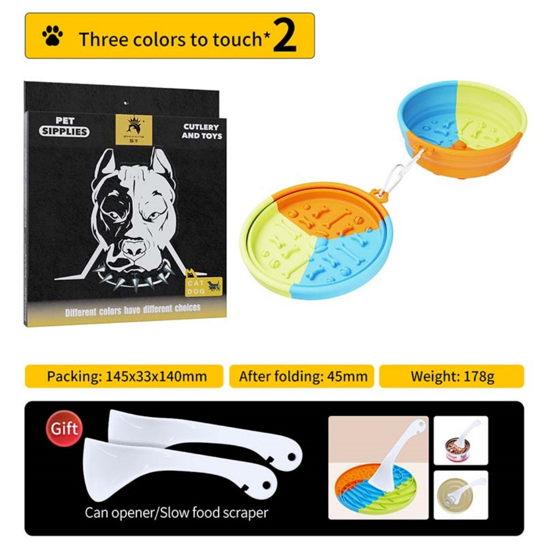 HKM-1589565 Collapsible Pet Feeding Bowl - Portable and Lightweight Design for Dogs and Cats