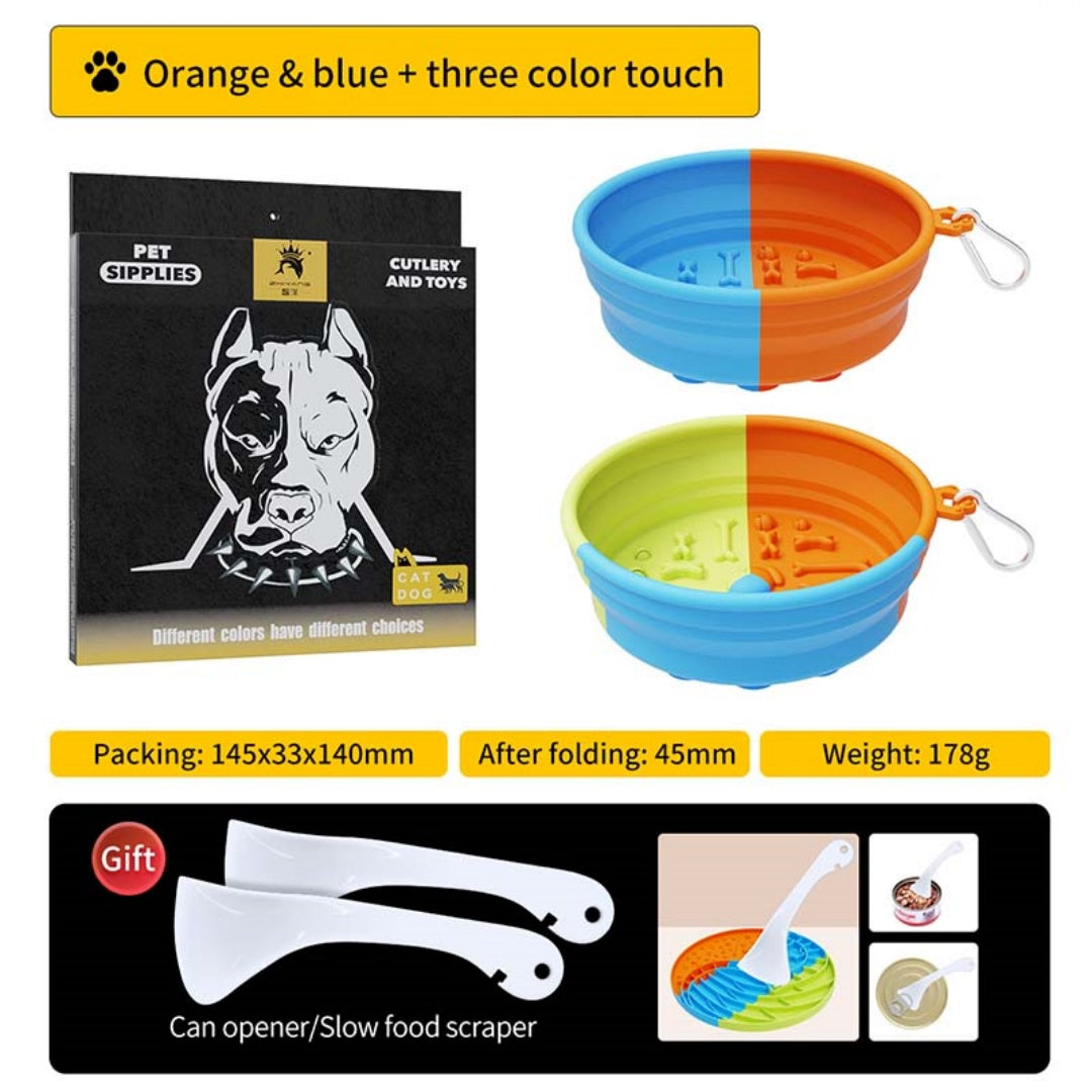 HKM-1589565 Collapsible Pet Feeding Bowl - Portable and Lightweight Design for Dogs and Cats