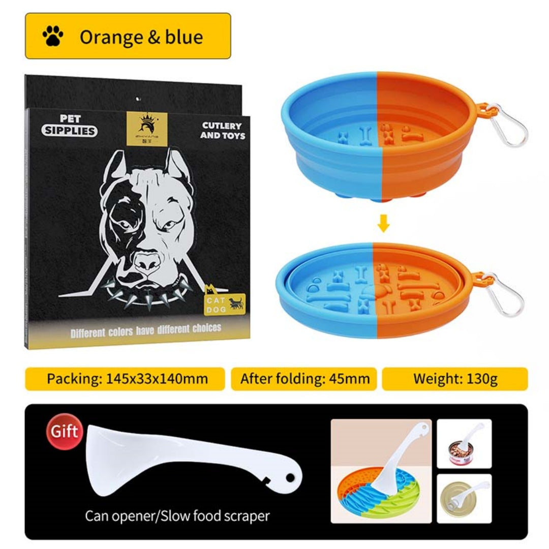 HKM-1589565 Collapsible Pet Feeding Bowl - Portable and Lightweight Design for Dogs and Cats