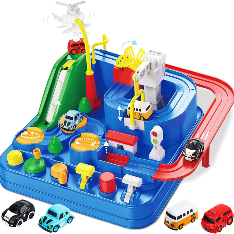 HKM-158995 Children's Slot Car Racing Track Toy for Toddlers - Adventure Playset EPT628927