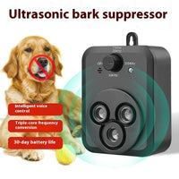 HKM-1590205 Ultrasonic Dog Bark Control Device with Rechargeable Battery, Outdoor Use, Black