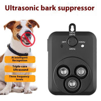 HKM-1590205 Ultrasonic Dog Bark Control Device with Rechargeable Battery, Outdoor Use, Black