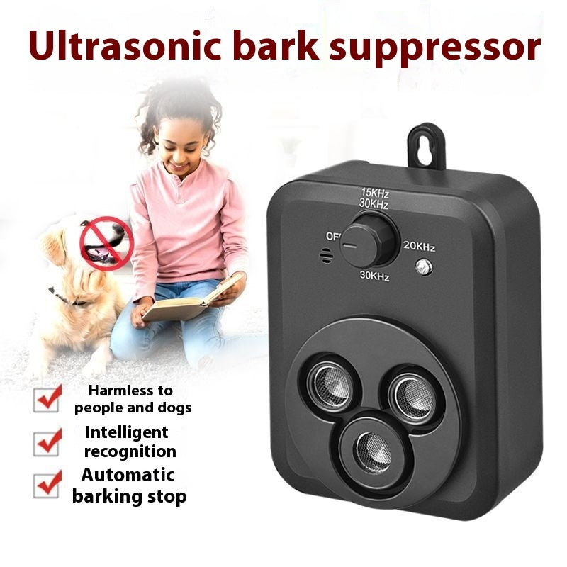 HKM-1590205 Ultrasonic Dog Bark Control Device with Rechargeable Battery, Outdoor Use, Black