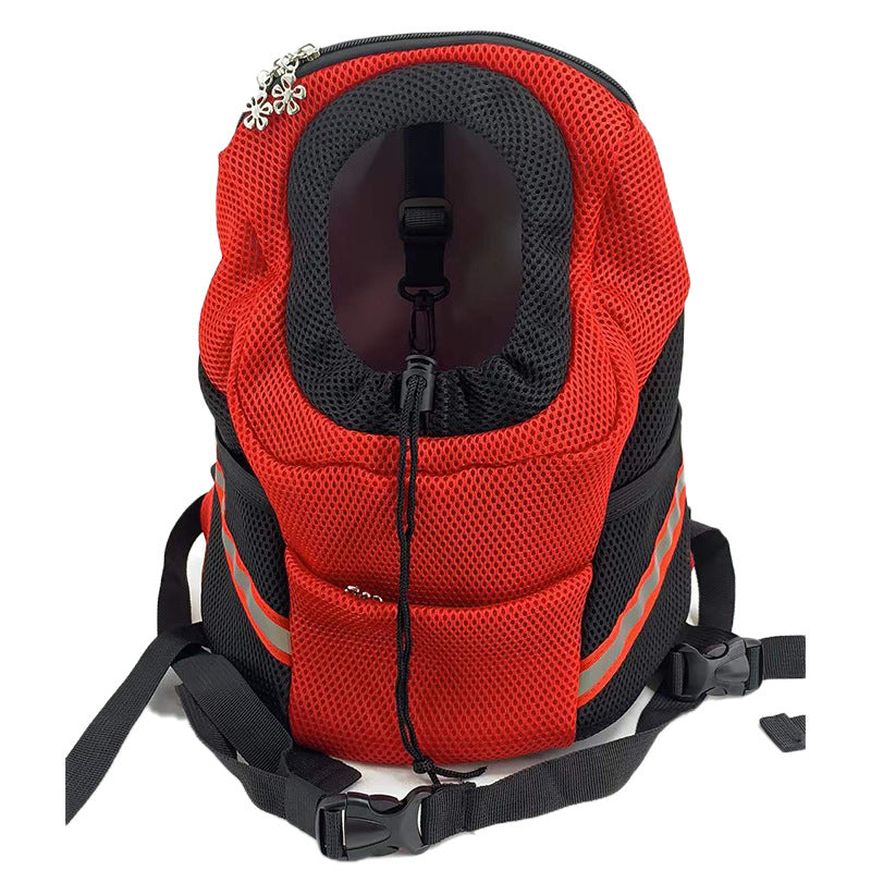 HKM-1591613 Breathable Pet Backpack Chest Bag for Dogs - Medium to Soft Mesh Design in Various Colors