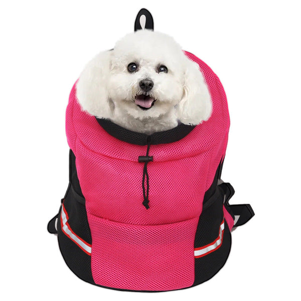 HKM-1591613 Breathable Pet Backpack Chest Bag for Dogs - Medium to Soft Mesh Design in Various Colors