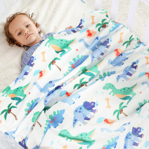 HKM-159187 Double Layer Plush Cartoon Blanket - Cozy Crystal Velvet Quilt for All Seasons (75 x 100cm)