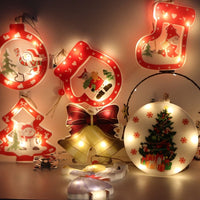 HKM-159315 LED Christmas Tree Decorative Lamp with Various Festive Shapes and Battery Power