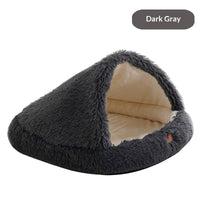 HKM-1593405 Semi-Enclosed Shell-Shaped Pet Bed for Dogs - Wind Protection and Warmth, Various Sizes and Colors Available