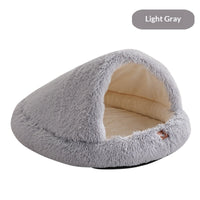 HKM-1593405 Semi-Enclosed Shell-Shaped Pet Bed for Dogs - Wind Protection and Warmth, Various Sizes and Colors Available