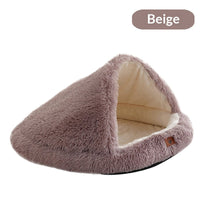 HKM-1593405 Semi-Enclosed Shell-Shaped Pet Bed for Dogs - Wind Protection and Warmth, Various Sizes and Colors Available