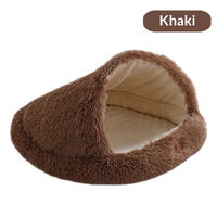 HKM-1593405 Semi-Enclosed Shell-Shaped Pet Bed for Dogs - Wind Protection and Warmth, Various Sizes and Colors Available