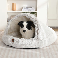 HKM-1593405 Semi-Enclosed Shell-Shaped Pet Bed for Dogs - Wind Protection and Warmth, Various Sizes and Colors Available