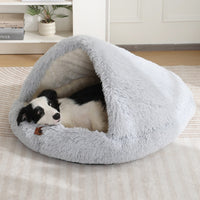 HKM-1593405 Semi-Enclosed Shell-Shaped Pet Bed for Dogs - Wind Protection and Warmth, Various Sizes and Colors Available