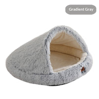 HKM-1593405 Semi-Enclosed Shell-Shaped Pet Bed for Dogs - Wind Protection and Warmth, Various Sizes and Colors Available