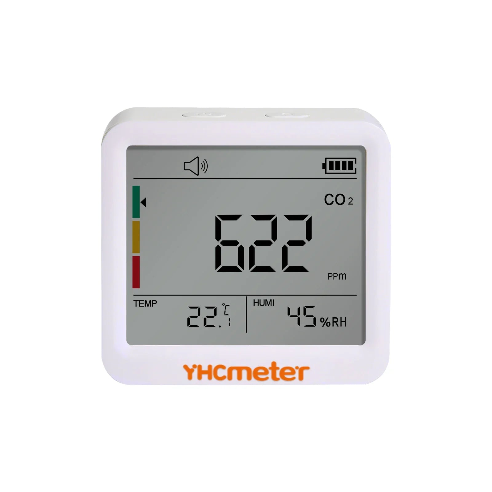 HKM-159379 Indoor CO2 Meter with Temperature and Humidity Sensor, 3-in-1 Air Quality Monitor