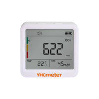 HKM-159379 Indoor CO2 Meter with Temperature and Humidity Sensor, 3-in-1 Air Quality Monitor