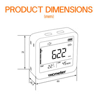 HKM-159379 Indoor CO2 Meter with Temperature and Humidity Sensor, 3-in-1 Air Quality Monitor