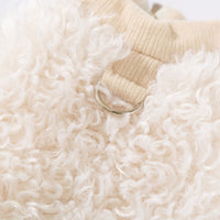 HKM-1593917 Cozy Lamb Wool Pet Vest with Panda Badge for Small Cats and Dogs