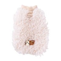 HKM-1593917 Cozy Lamb Wool Pet Vest with Panda Badge for Small Cats and Dogs