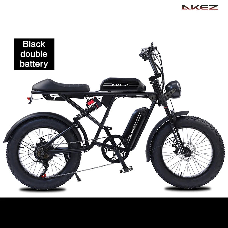 HKM-159507 High-Performance 48V 1500W 36Ah Fat Tire Electric Bike with Brushless Motor and Steel Frame