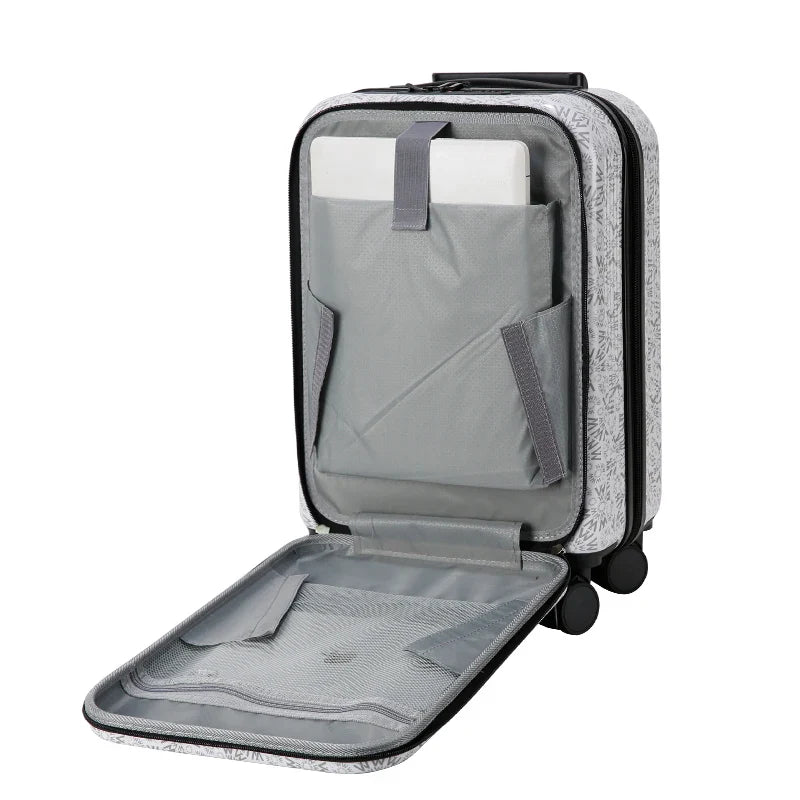 HKM-159571 Lightweight Softside Medium-Size Carry-On Luggage Set with Open-Top Design