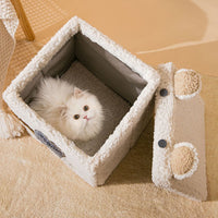 HKM-1599165 Foldable Semi-Enclosed Pet Nest with Washable Cover in Multiple Designs