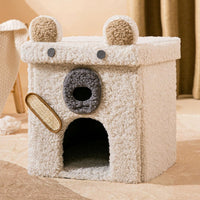 HKM-1599165 Foldable Semi-Enclosed Pet Nest with Washable Cover in Multiple Designs