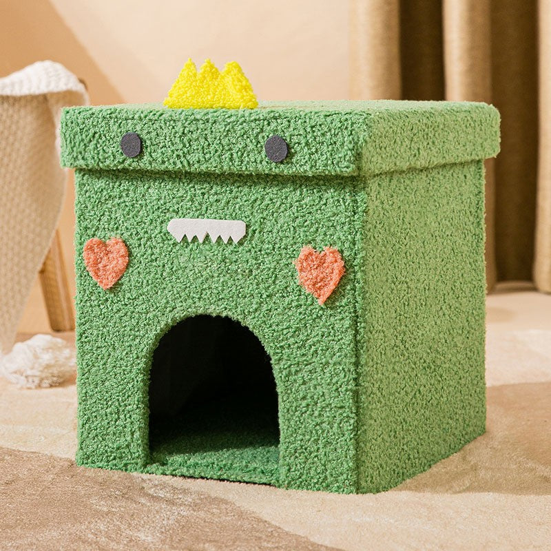 HKM-1599165 Foldable Semi-Enclosed Pet Nest with Washable Cover in Multiple Designs