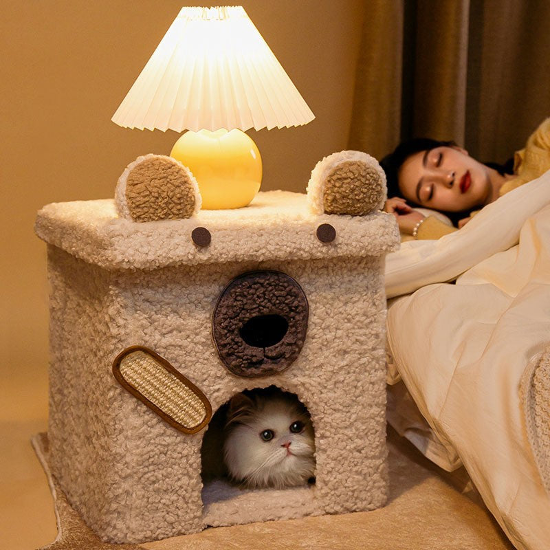 HKM-1599165 Foldable Semi-Enclosed Pet Nest with Washable Cover in Multiple Designs