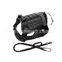 HKM-1599293 Large Tactical Dog Vest for Outdoor Adventures in Khaki, Black, Army Green, and CP Camouflage, Made from Durable Nylon