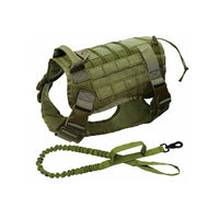 HKM-1599293 Large Tactical Dog Vest for Outdoor Adventures in Khaki, Black, Army Green, and CP Camouflage, Made from Durable Nylon