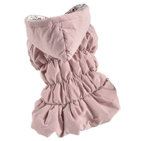 HKM-1599549 Floral Cotton Bubble Skirt Pet Clothes for Dogs and Cats - Winter Warmth in Pink and Blue