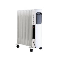 HKM-159955 Electric Oil Filled Radiator Heater with Adjustable Thermostat, Overheat & Tip-Over Protection, Portable 2500W Heating Solution